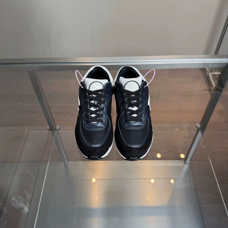 Chanel Chanel Black and White Panda Sneakers Size 37.5 Size US 7 / IT 37 - 6 Thumbnail