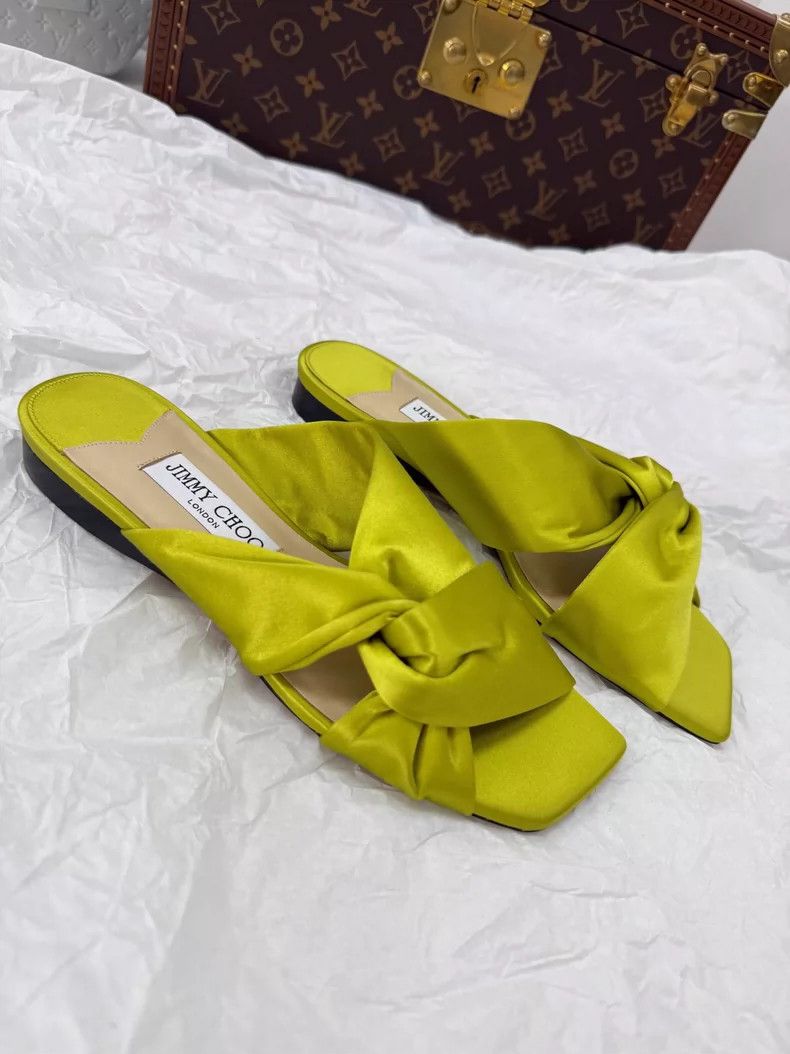 Jimmy Choo Jimmy Choo Satin Bow Slide Sandals Size US 6 / IT 36 - 2 Thumbnail