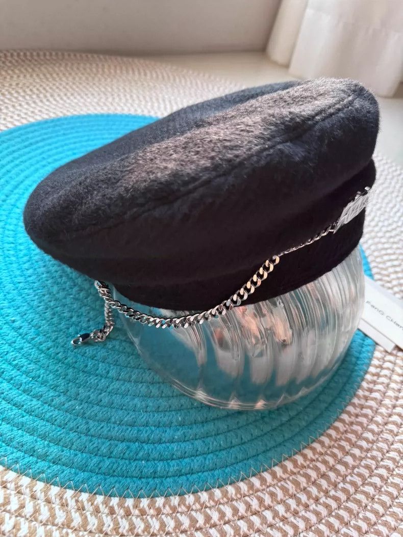 Feng Chen Wang FengChenWang Black Beret Hat with Logo Size ONE SIZE - 3 Thumbnail