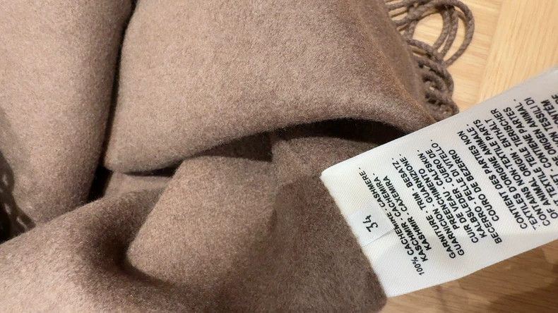 Hermes Elegant Wool Skirt with Fringe Detail Size 22" - 4 Thumbnail