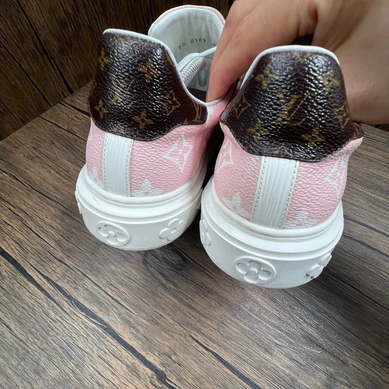 Louis Vuitton Louis Vuitton Pink Patterned Platform Sneakers Size US 7 / IT 37 - 5 Thumbnail