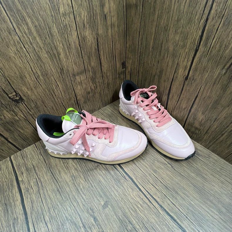 Valentino Valentino Pink Studded Sports Shoes Size 38 Size US 7 / EU 40 - 2 Thumbnail
