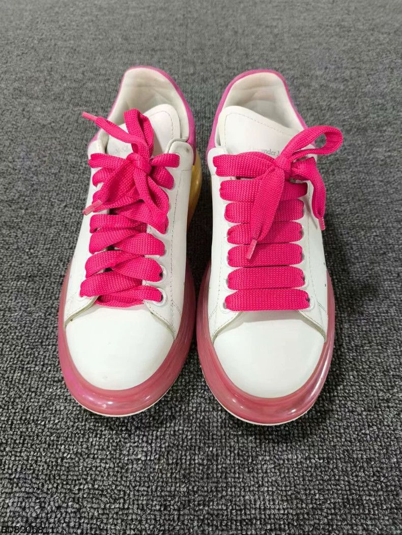 Alexander McQueen Alexander McQUEEN Pink White Sneakers Size US 7 / IT 37 - 2 Thumbnail