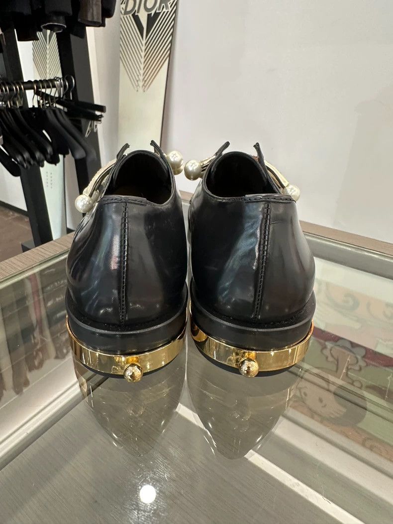 Chloe Black Pearl Embellished Women's Loafers Size US 8 / IT 38 - 4 Thumbnail