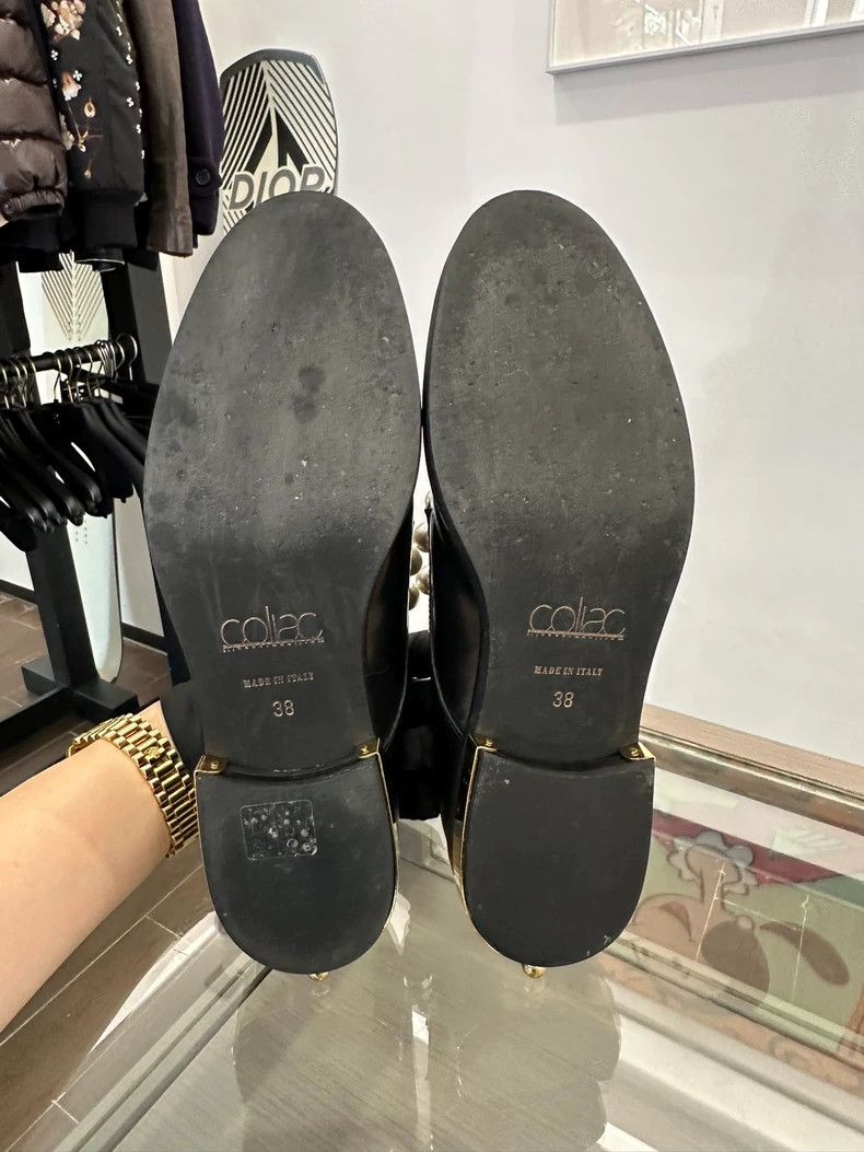 Chloe Black Pearl Embellished Women's Loafers Size US 8 / IT 38 - 5 Thumbnail