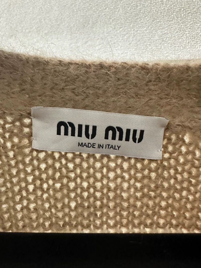 Miu Miu MiuMiu Logo Mohair Cardigan Jacket Size S / US 4 / IT 40 - 2 Thumbnail