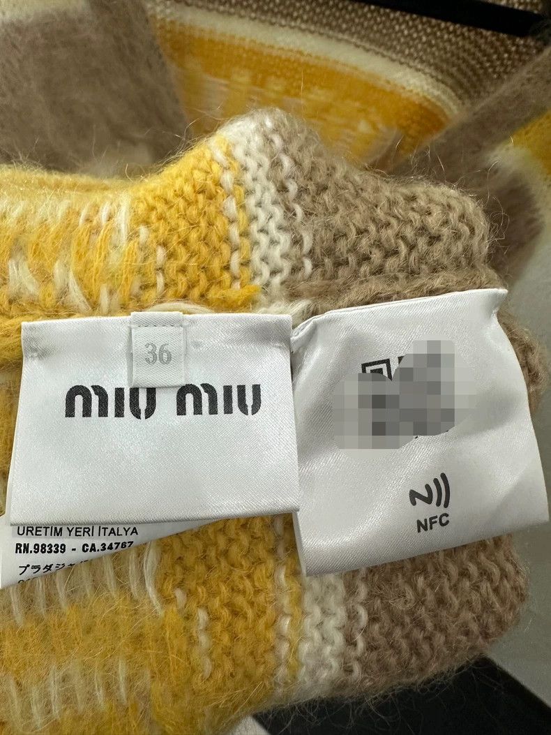 Miu Miu MiuMiu Logo Mohair Cardigan Jacket Size S / US 4 / IT 40 - 4 Thumbnail