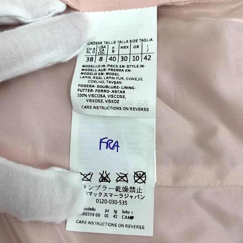 Max Mara Maxmara Color Block Long Sleeve Fur Coat Size L / US 10 / IT 46 - 6 Thumbnail