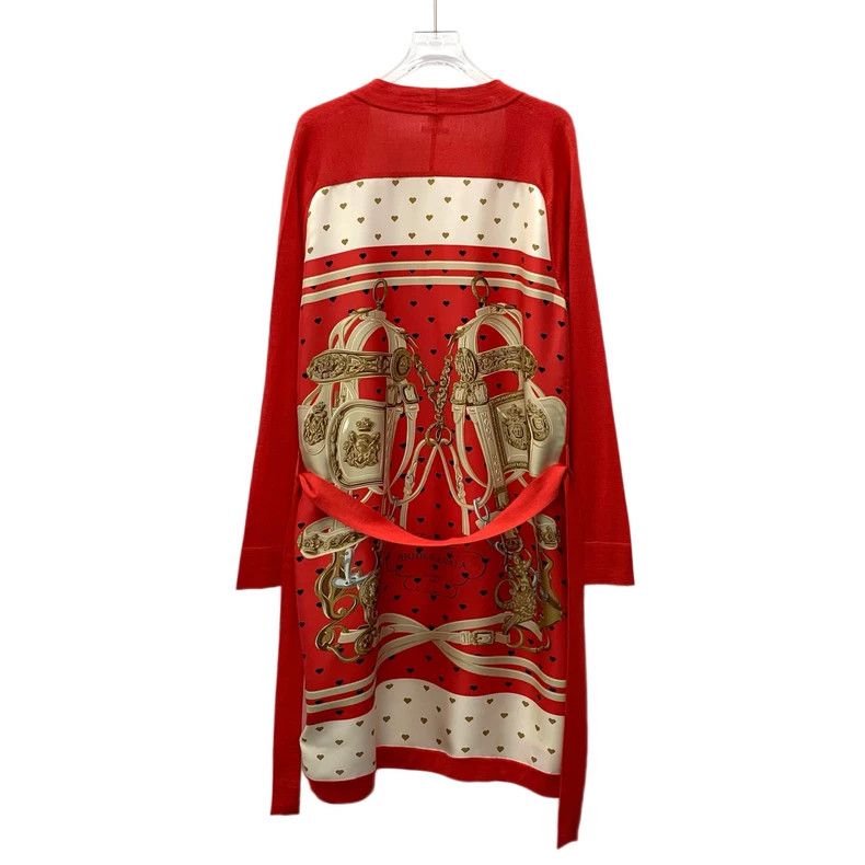 Hermes Hermes Red Heart Chain Print Cardigan Coat Size S / US 4 / IT 40 - 2 Thumbnail