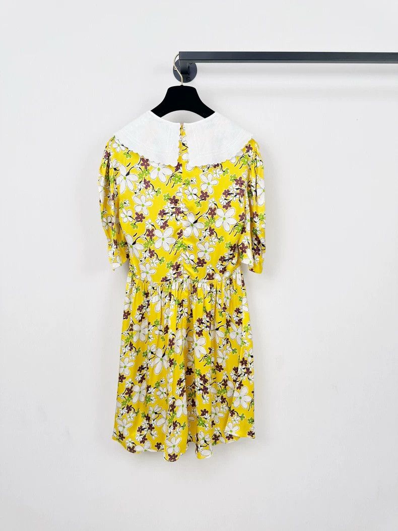 Celine Miumiu Floral Dress with Black Collar Size M / US 6-8 / IT 42-44 - 6 Thumbnail