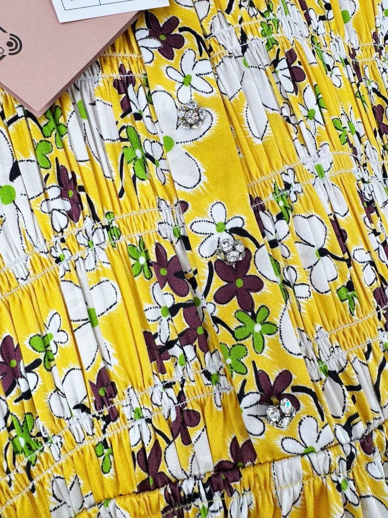 Celine Miumiu Floral Dress with Black Collar Size M / US 6-8 / IT 42-44 - 3 Thumbnail