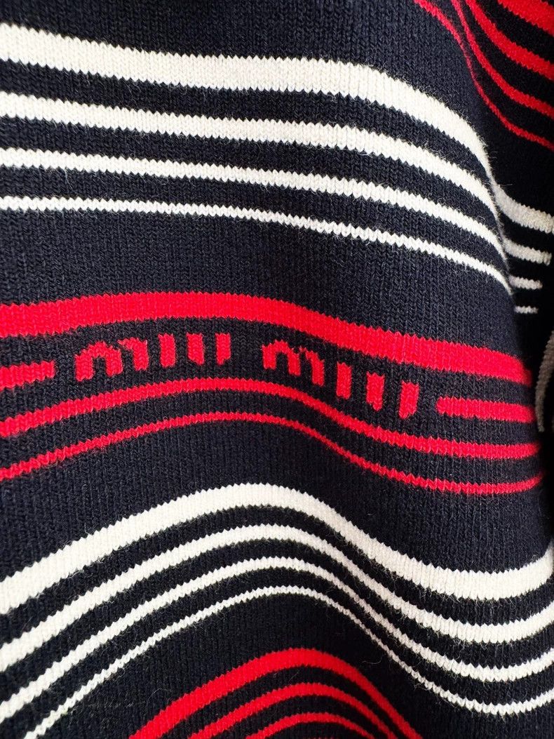 Miu Miu Miumiu Striped Knit Sweater, Size 38 Size M / US 6-8 / IT 42-44 - 3 Thumbnail