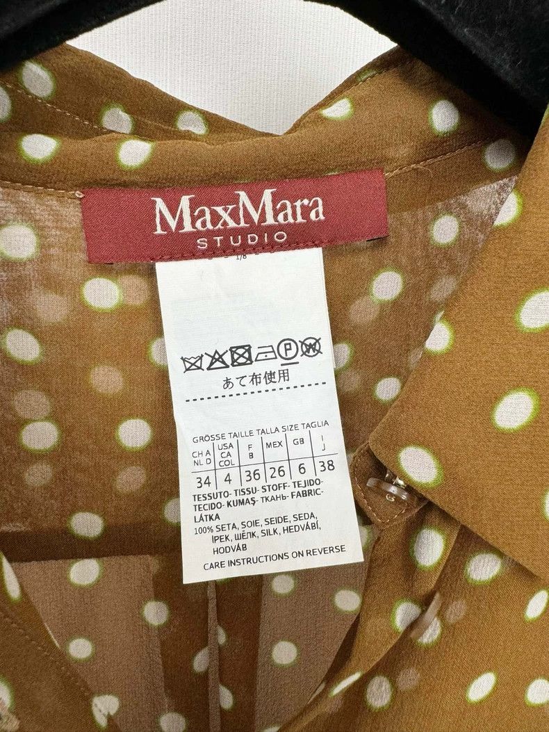 Max Mara Maxmara Silk Polka Dot Shirt Size 38 Size M / US 6-8 / IT 42-44 - 2 Thumbnail