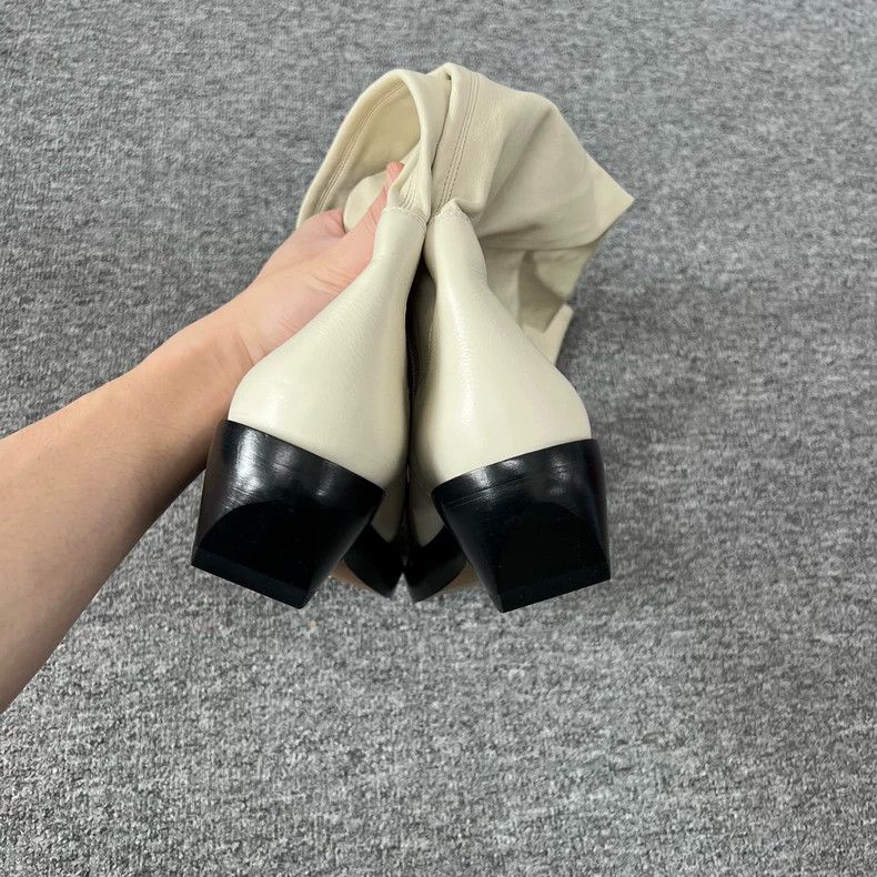 Bottega Veneta Bottega Veneta White Knee High Boots Size US 8 / IT 38 - 4 Thumbnail