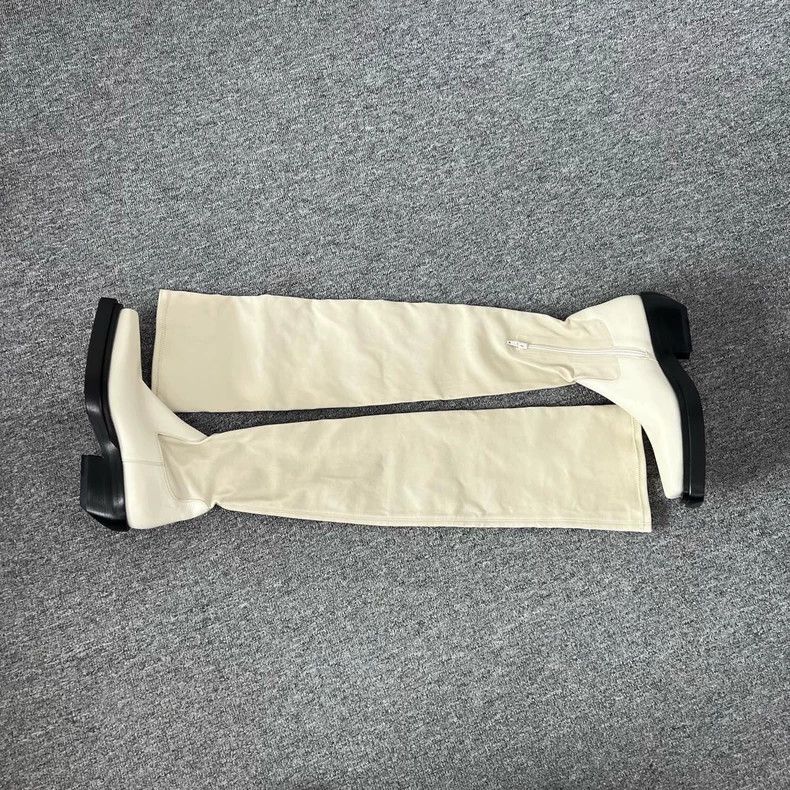 Bottega Veneta Bottega Veneta White Knee High Boots Size US 8 / IT 38 - 2 Thumbnail