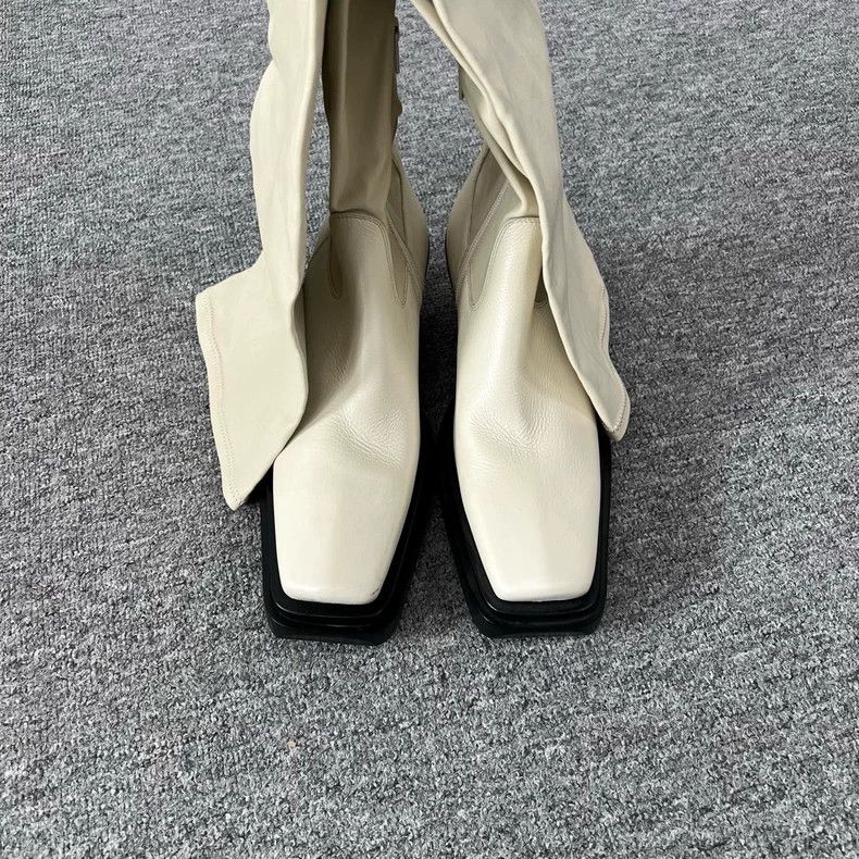 Bottega Veneta Bottega Veneta White Knee High Boots Size US 8 / IT 38 - 3 Thumbnail