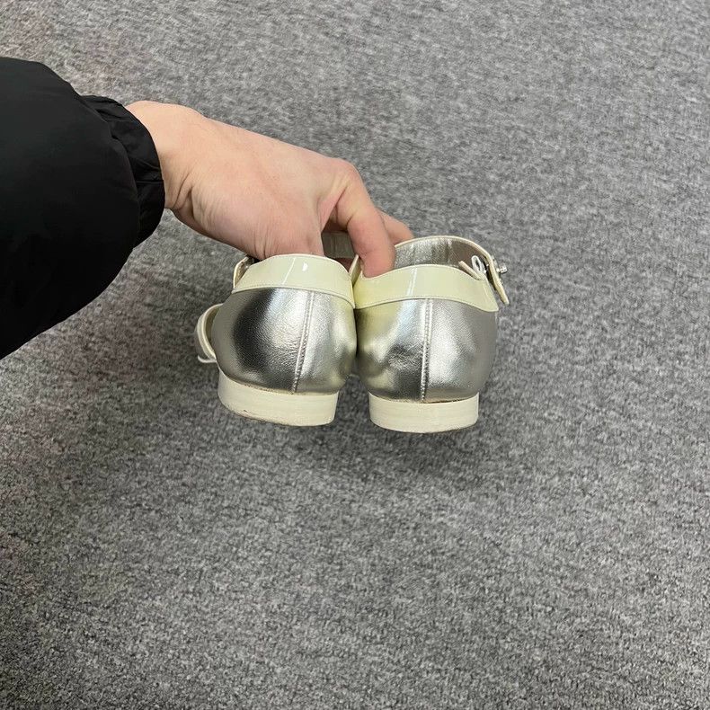 Chanel Chanel Silver Mary Jane Shoes Size 36.5 Size US 7 / IT 37 - 5 Thumbnail