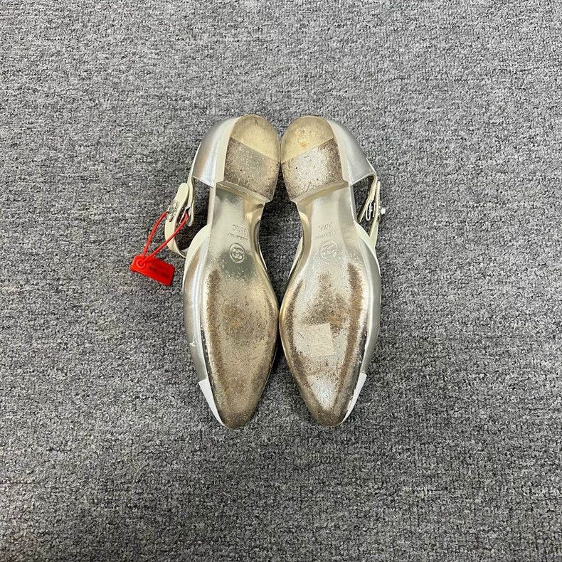 Chanel Chanel Silver Mary Jane Shoes Size 36.5 Size US 7 / IT 37 - 6 Thumbnail