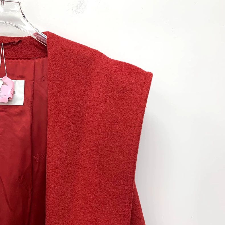 Max Mara Maxmara Red Hooded Long Sleeve Coat Size S / US 4 / IT 40 - 3 Thumbnail