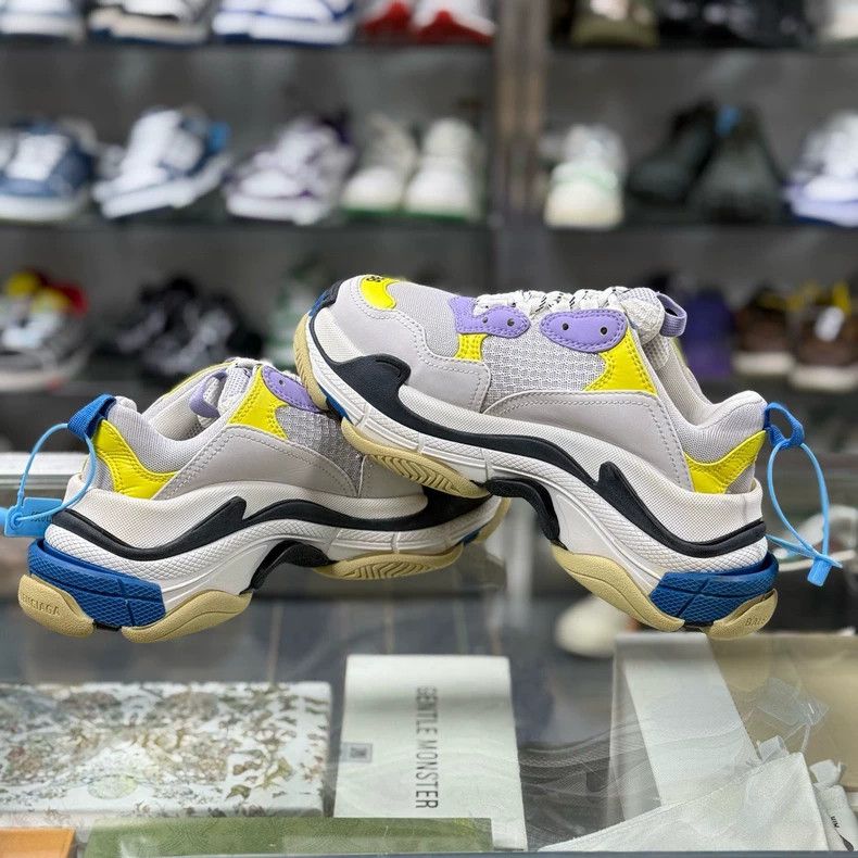 Balenciaga Balenciaga Triples Yellow White Blue Sneakers Size US 10 / EU 43 - 5 Thumbnail