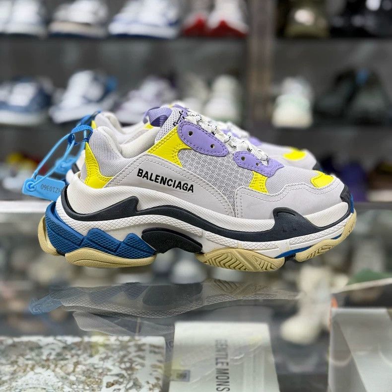 Balenciaga Balenciaga Triples Yellow White Blue Sneakers Size US 10 / EU 43 - 2 Thumbnail