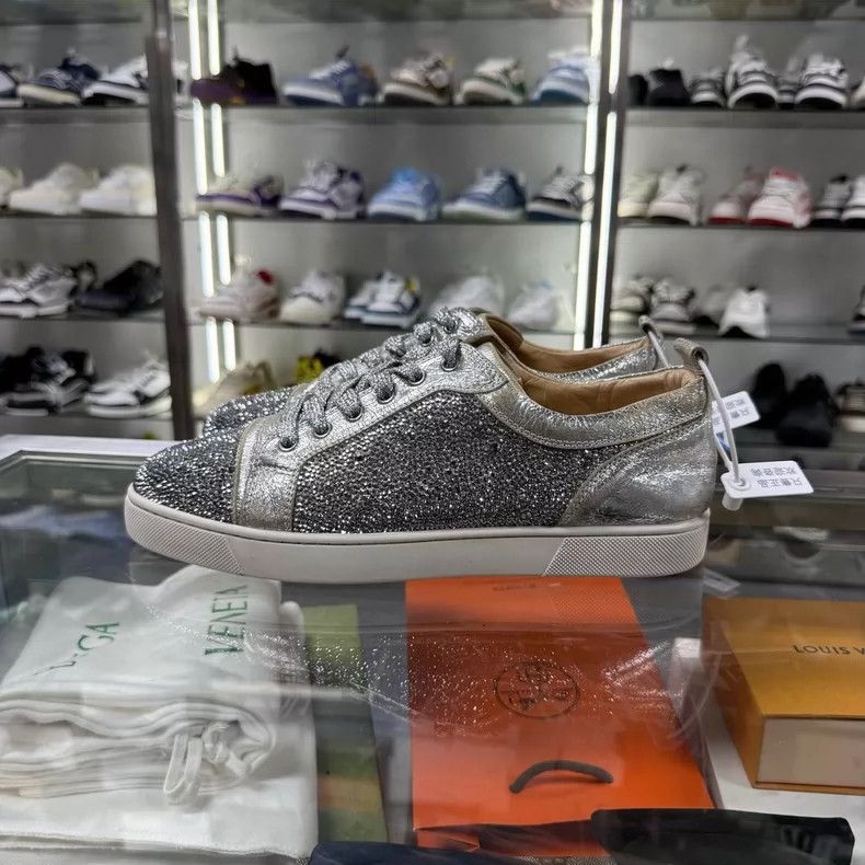 Golden Goose Silver Sparkly Sneakers Size 40 Size US 8 / IT 38 - 3 Thumbnail