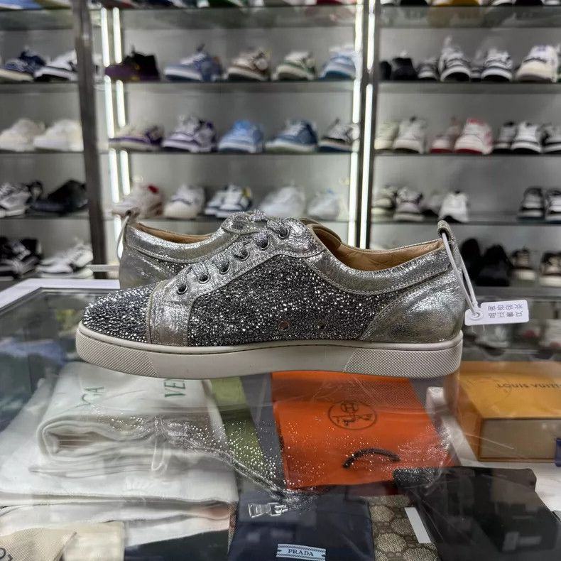 Golden Goose Silver Sparkly Sneakers Size 40 Size US 8 / IT 38 - 5 Thumbnail