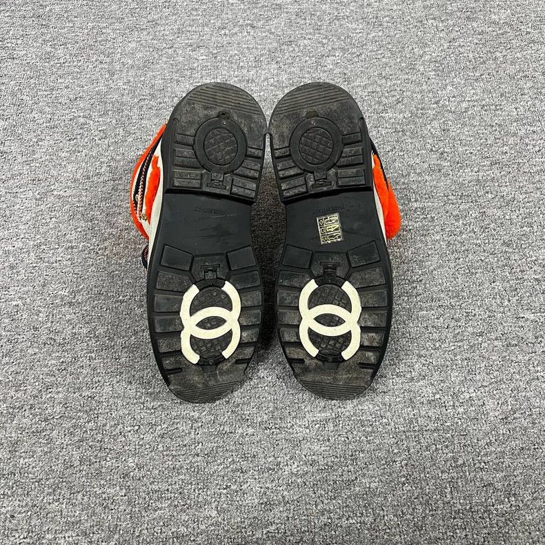 Chanel Plush Double C Hiking Boots