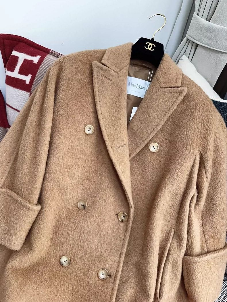 Max Mara Maxmara Camel Long Wool Coat Size XS / US 0-2 / IT 36-38 - 3 Thumbnail