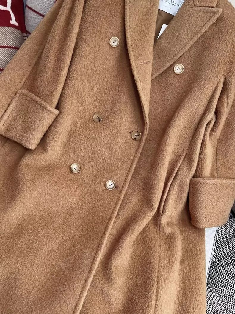 Max Mara Maxmara Camel Long Wool Coat Size XS / US 0-2 / IT 36-38 - 6 Thumbnail