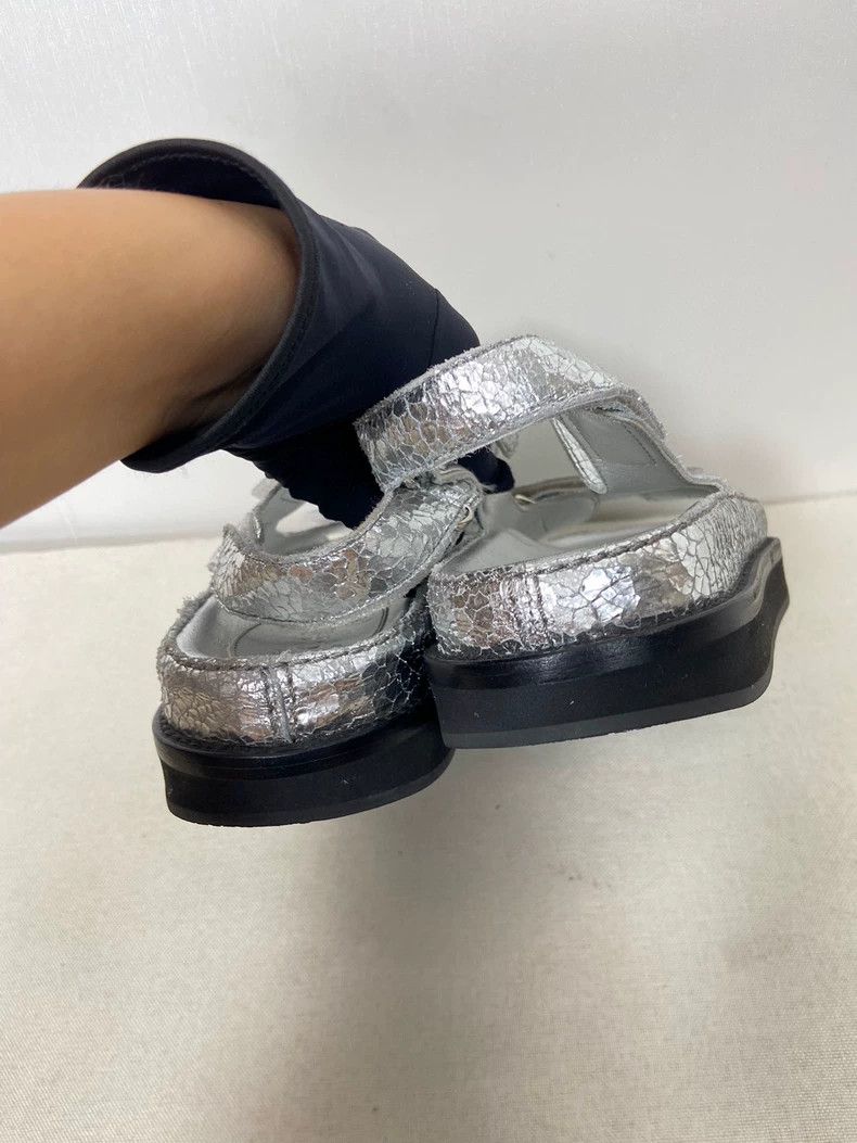 Chanel Chanel Silver Velcro Sandals Size 39 Size US 8 / IT 38 - 5 Thumbnail