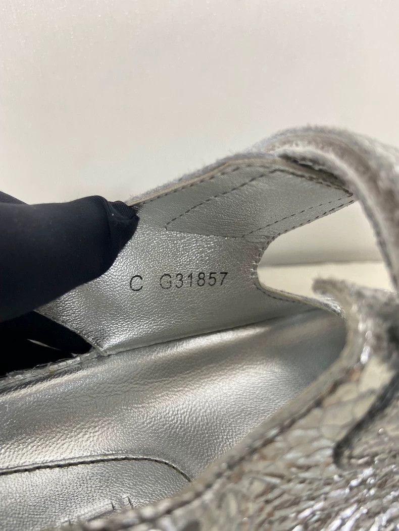 Chanel Chanel Silver Velcro Sandals Size 39 Size US 8 / IT 38 - 7 Thumbnail