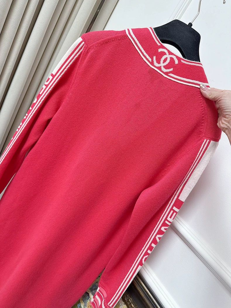 Chanel Chanel Pink and White Long Cardigan Size S / US 4 / IT 40 - 3 Thumbnail