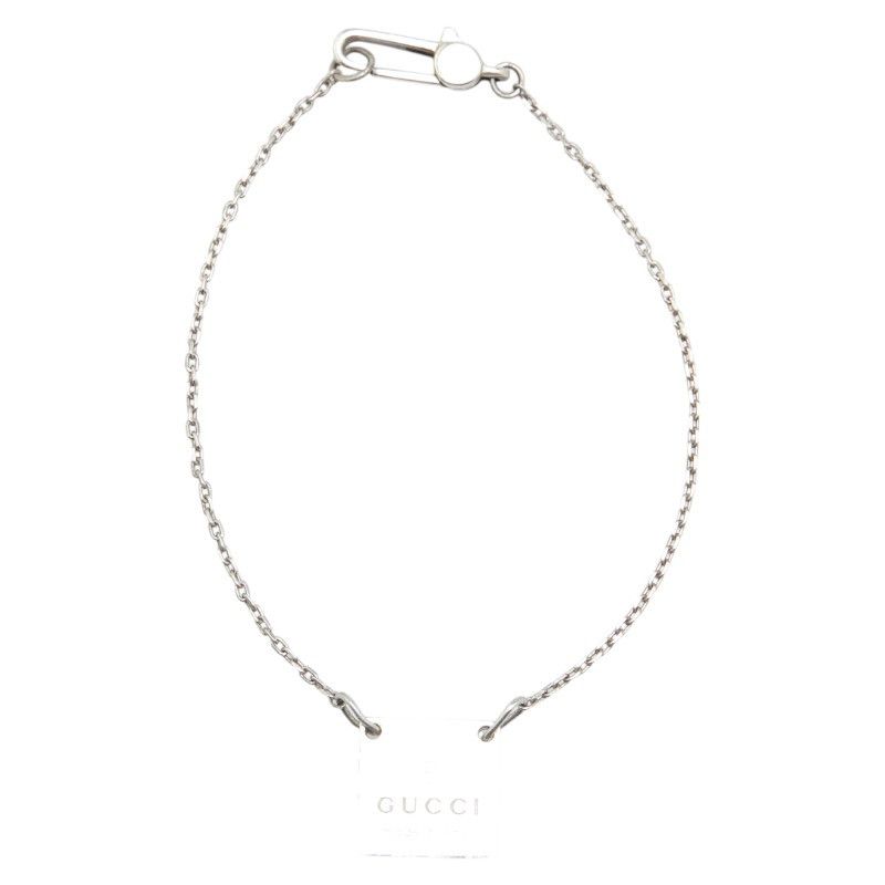 Gucci Gucci Gucci Logo Square Plate SV925 Bracelet Metal Bracelet DUTY FREE for USA Size ONE SIZE - 2 Thumbnail