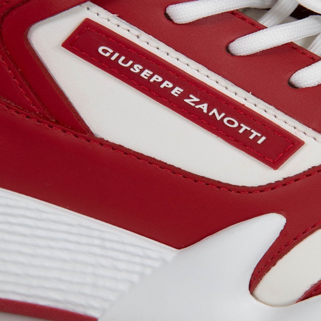 Giuseppe Zanotti Red & White Leather Talon Trainers Size US 8.5 / IT 38.5 - 5 Thumbnail