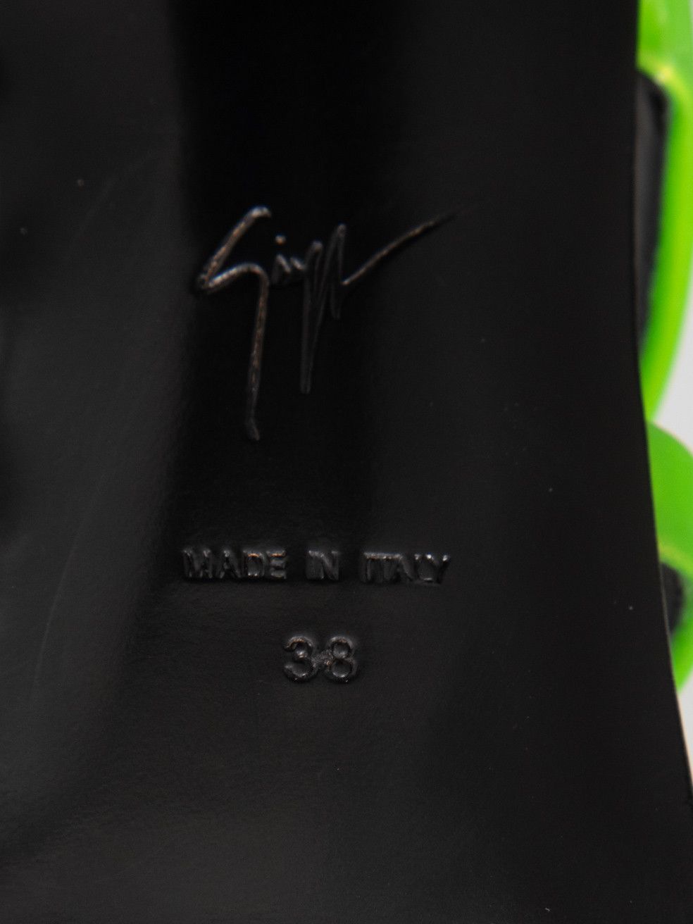 Giuseppe Zanotti Green Strappy Shangay 85 Mules Size US 7.5 / IT 37.5 - 7 Thumbnail