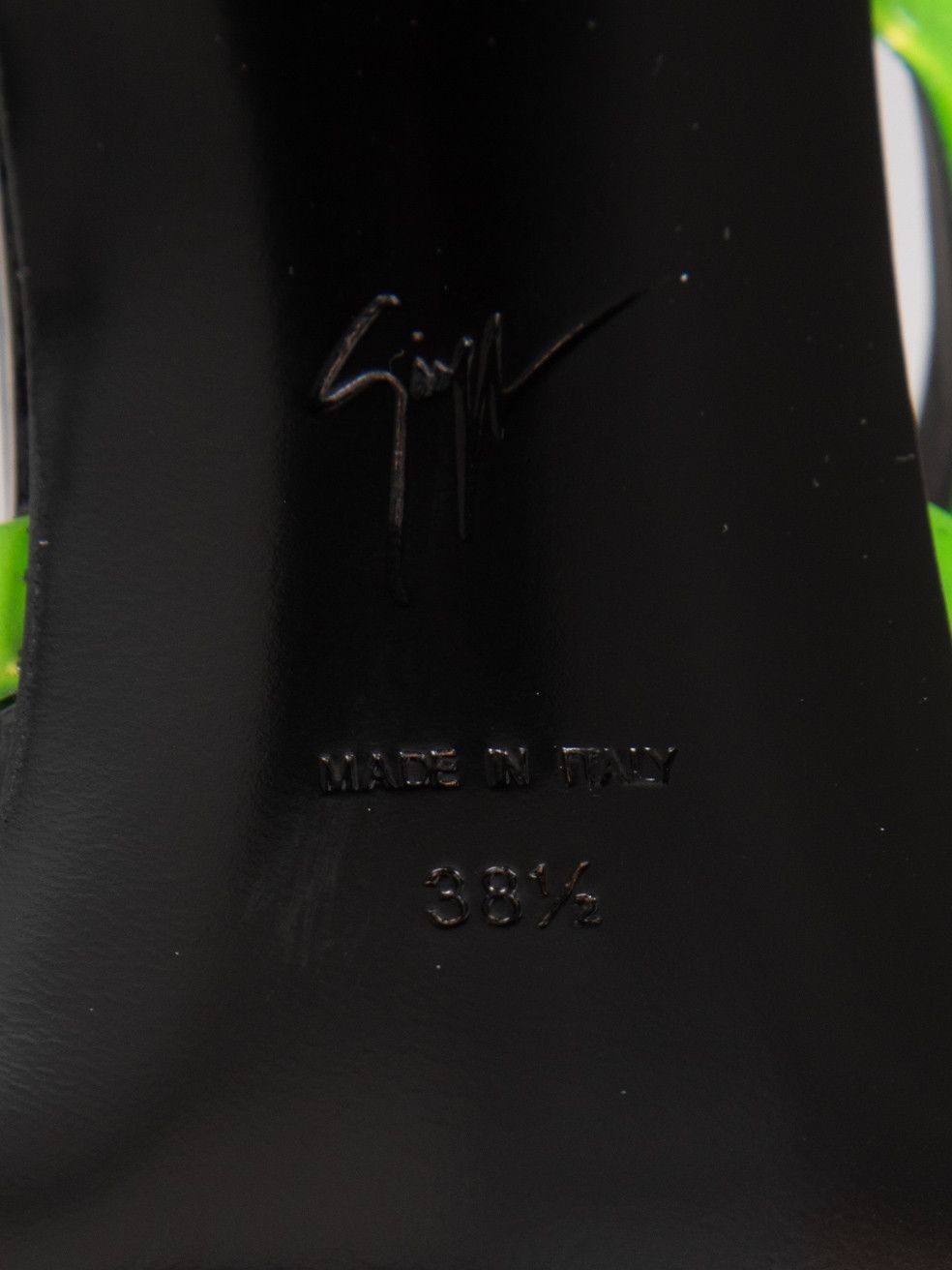 Giuseppe Zanotti Green Strappy Shangay 85 Mules Size US 8 / IT 38 - 7 Thumbnail