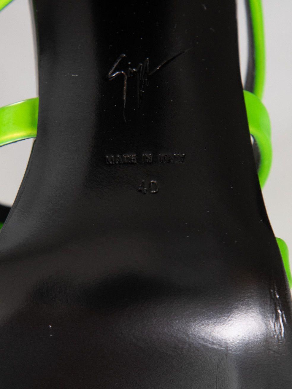 Giuseppe Zanotti Green Strappy Shangay 85 Mules Size US 9.5 / IT 39.5 - 7 Thumbnail