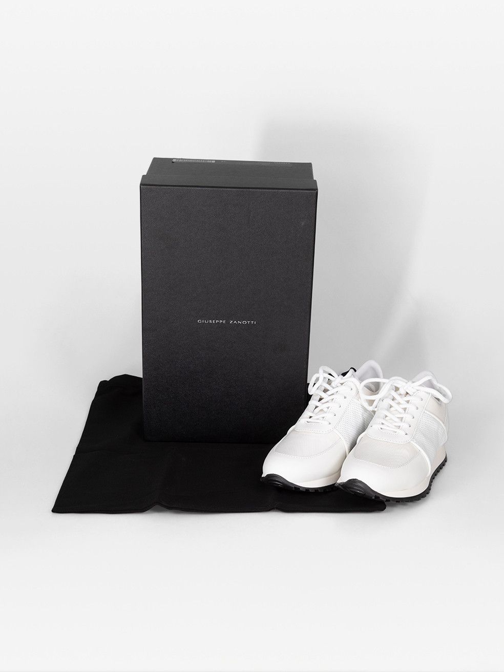 Giuseppe Zanotti White Leather Jimi Running Trainers Size US 7.5 / IT 37.5 - 6 Thumbnail