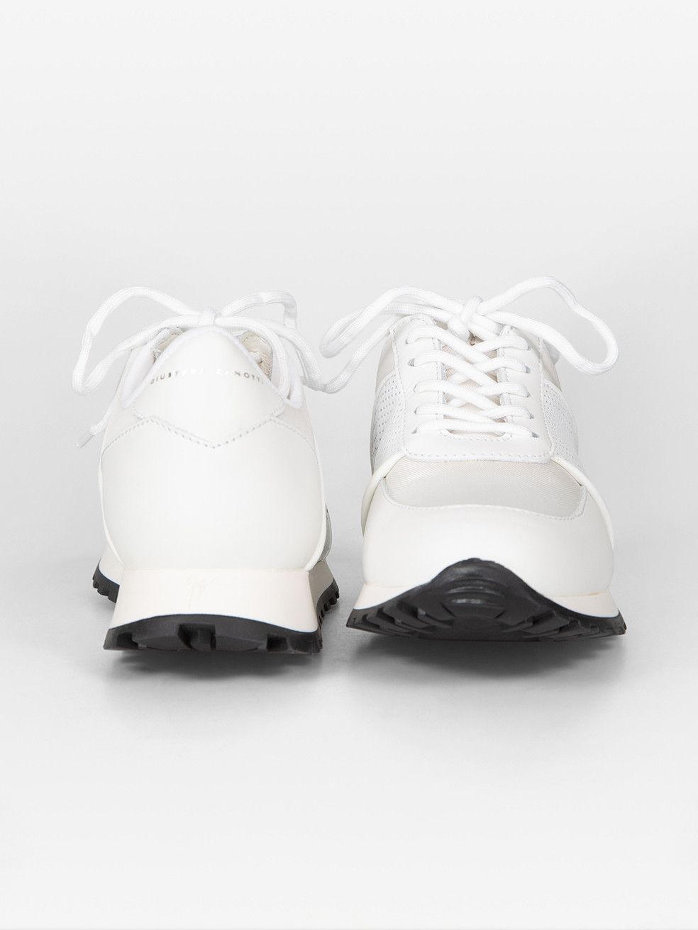 Giuseppe Zanotti White Leather Jimi Running Trainers Size US 7.5 / IT 37.5 - 3 Thumbnail