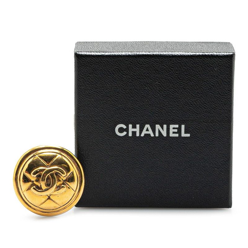 Chanel Chanel Chanel Coco Mark Matelassé Brooch Metal Brooch DUTY FREE for USA Size ONE SIZE - 5 Thumbnail