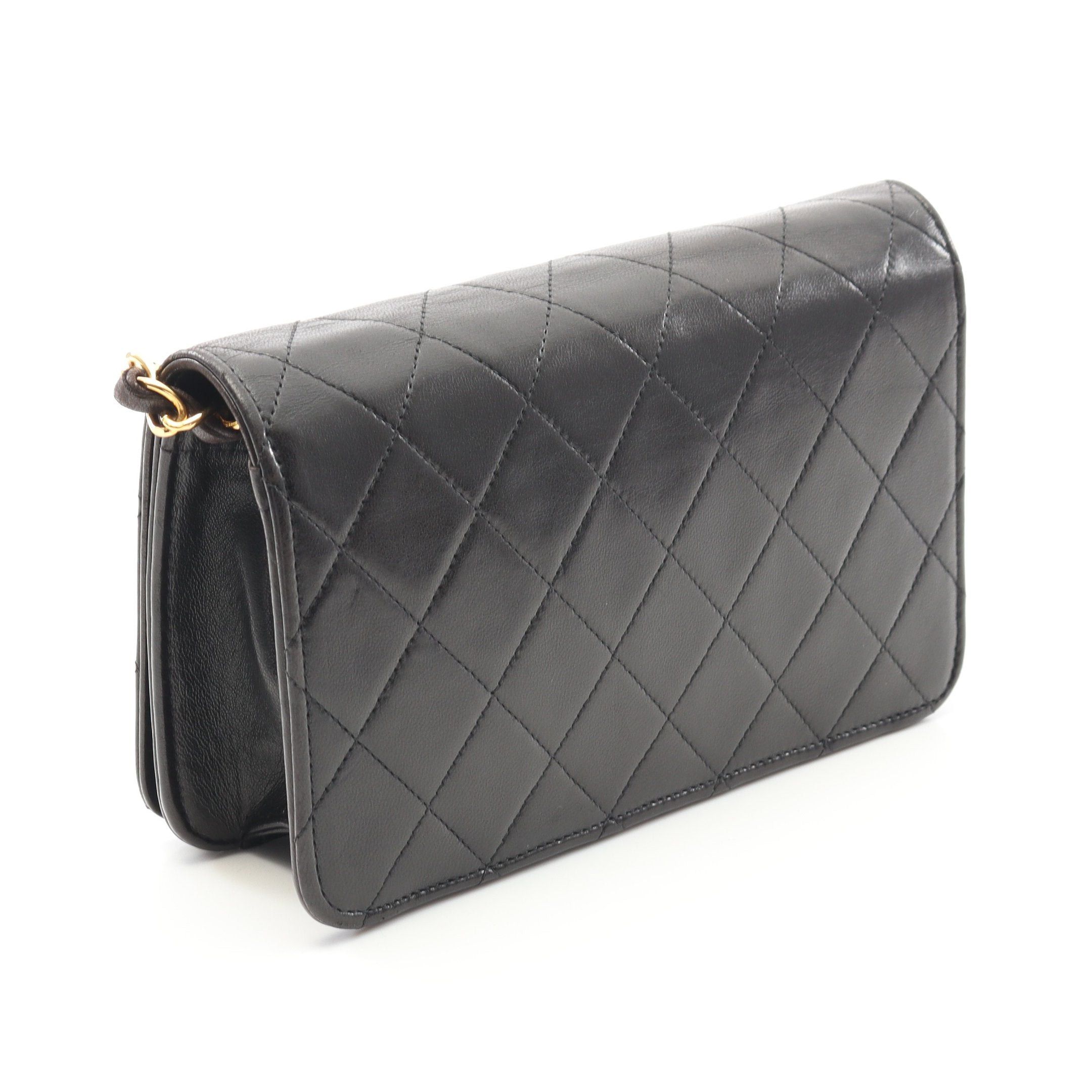 Chanel Chanel Mini Matelasse Full Flap Chain Shoulder Bag Lambskin Black Gold Hardware Size ONE SIZE - 2 Thumbnail
