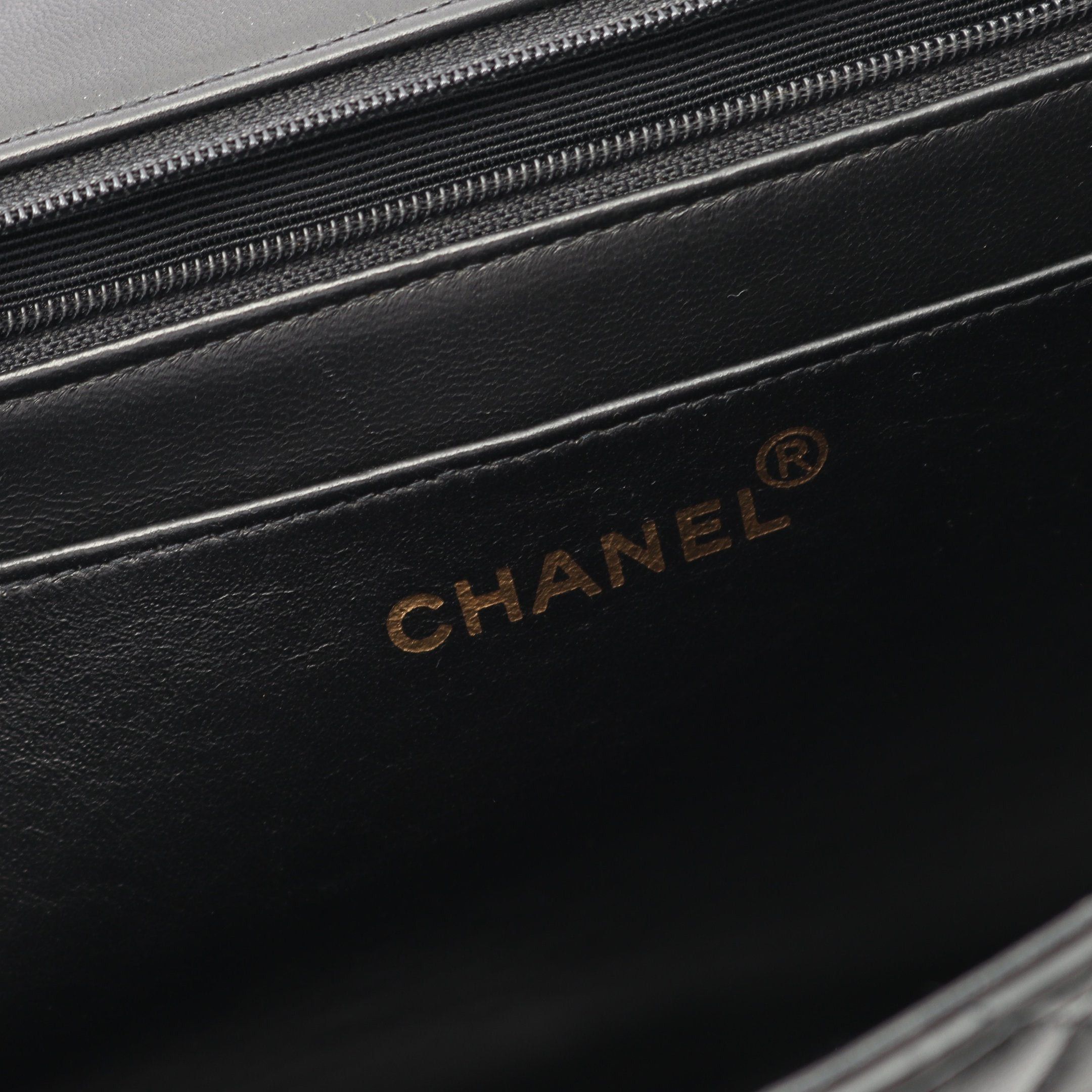 Chanel Chanel Decamatlassé 30 Single Flap Double Chain Shoulder Bag Lambskin Black Gold Hardware Size ONE SIZE - 4 Thumbnail