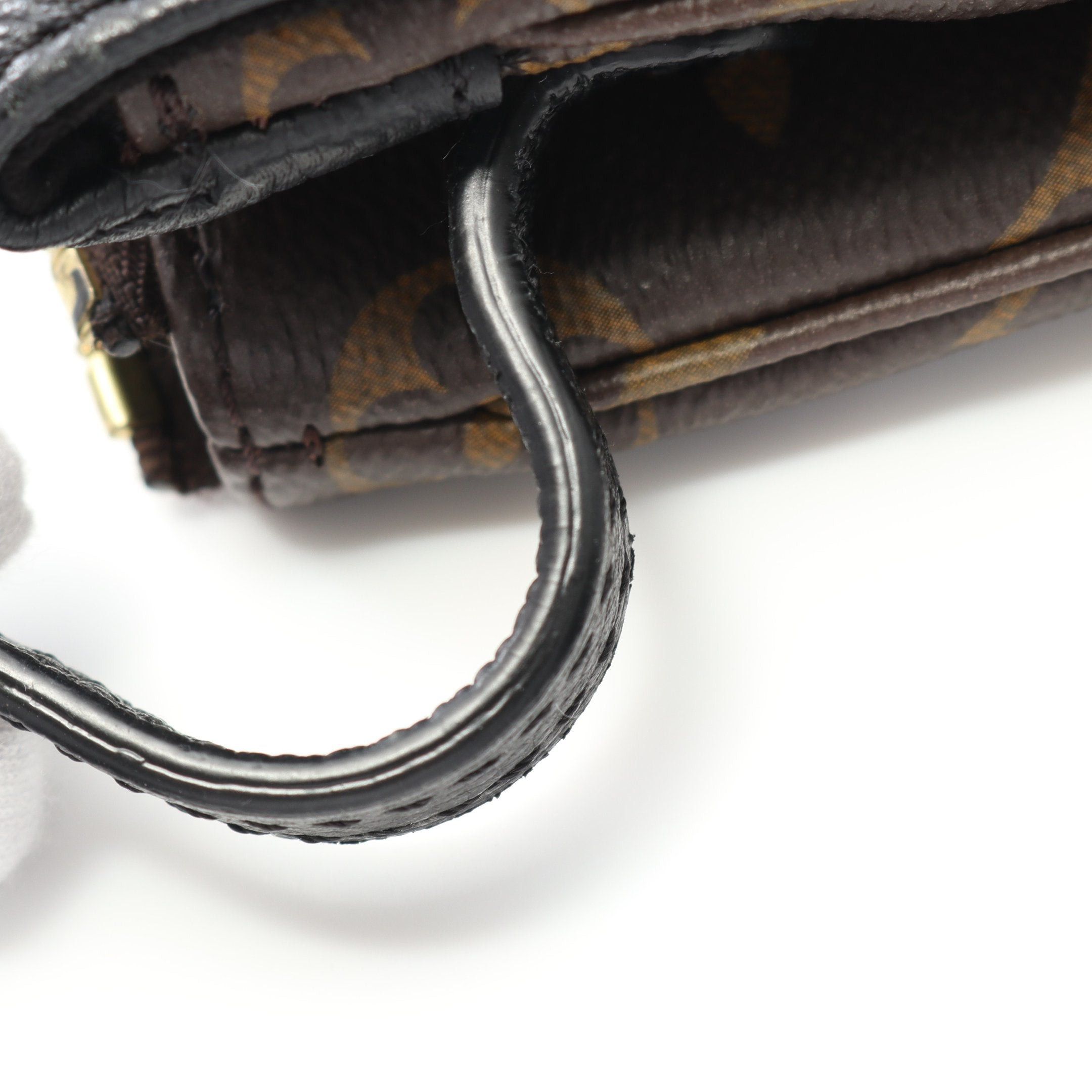 Louis Vuitton Louis Vuitton Twice Monogram Noir Shoulder Bag Leather Brown Black Size ONE SIZE - 9 Thumbnail