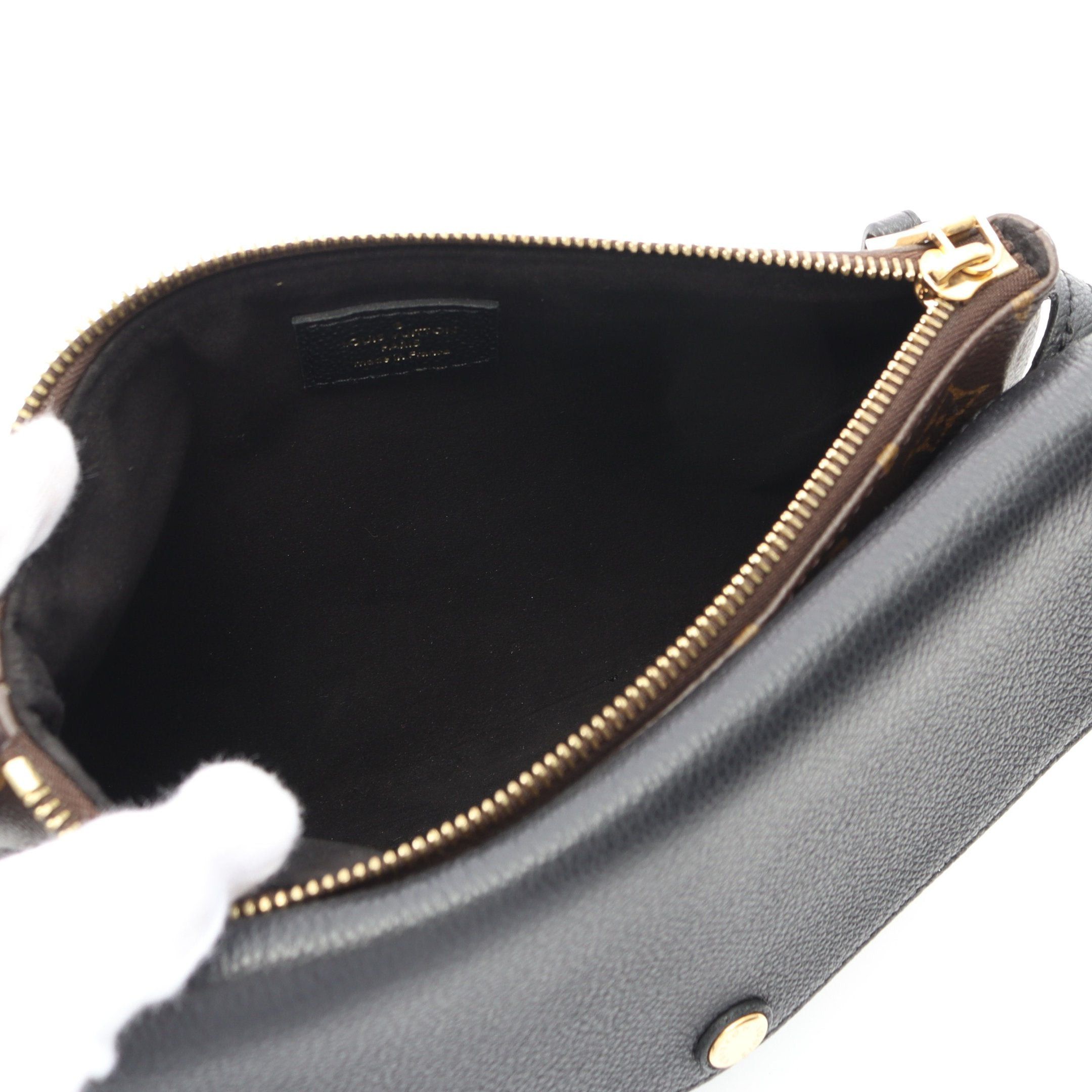 Louis Vuitton Louis Vuitton Twice Monogram Noir Shoulder Bag Leather Brown Black Size ONE SIZE - 3 Thumbnail