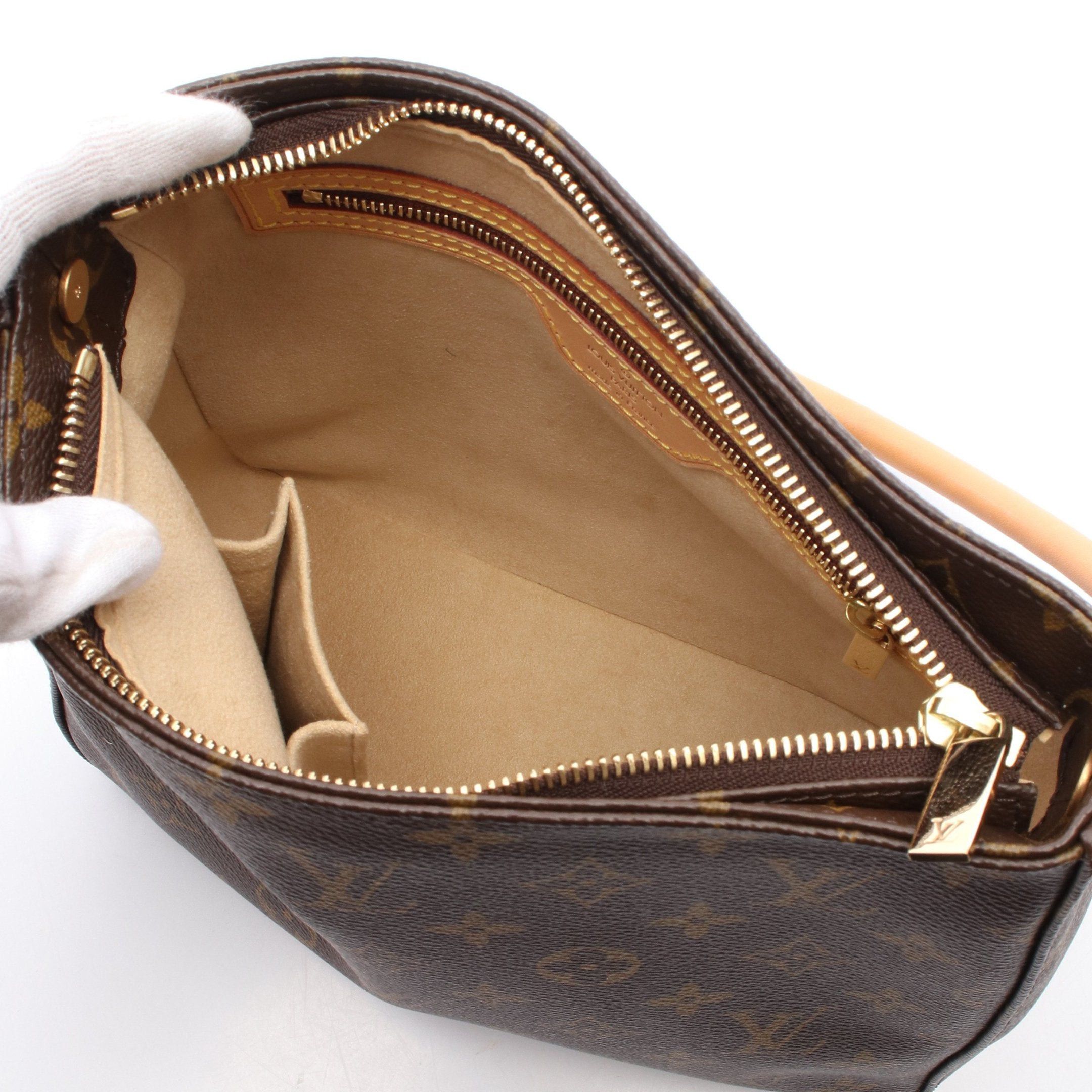 Louis Vuitton Louis Vuitton Looping Mm Monogram Shoulder Bag Leather Brown Size ONE SIZE - 3 Thumbnail