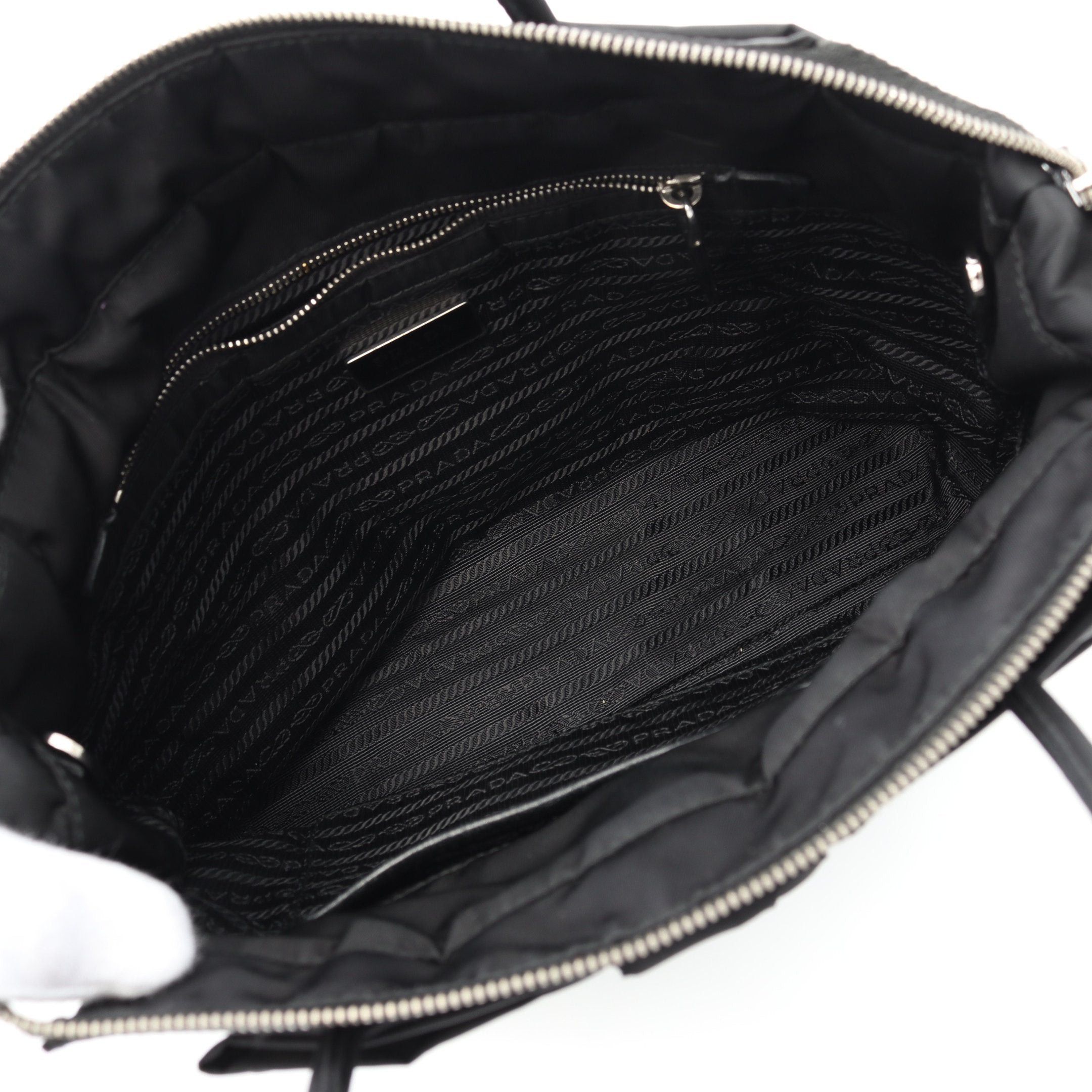 Prada Prada Handbag Tote Bag Nylon Black Size ONE SIZE - 3 Thumbnail