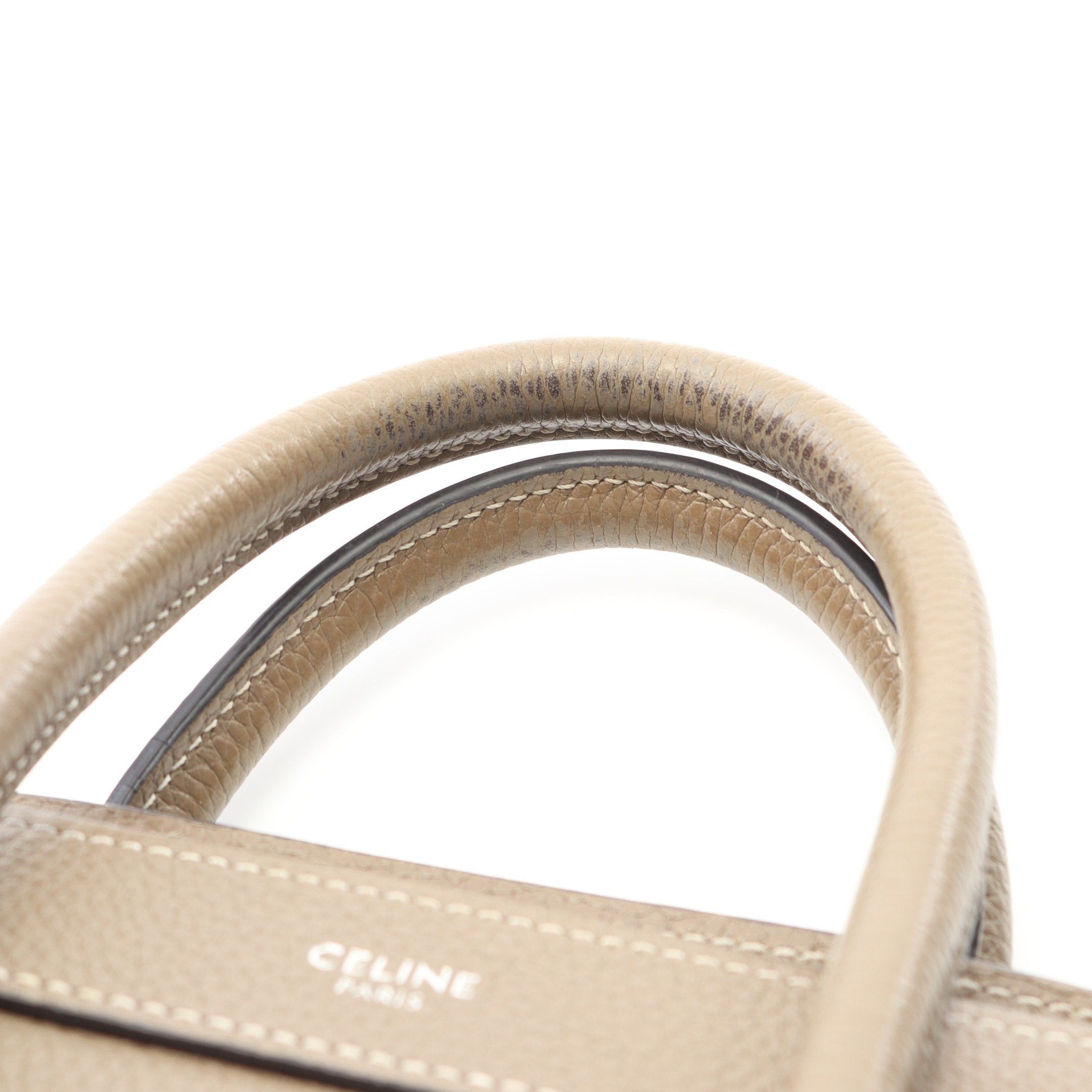 Celine Celine Luggage Nano Shopper Handbag Leather Gray Brown Size ONE SIZE - 5 Thumbnail