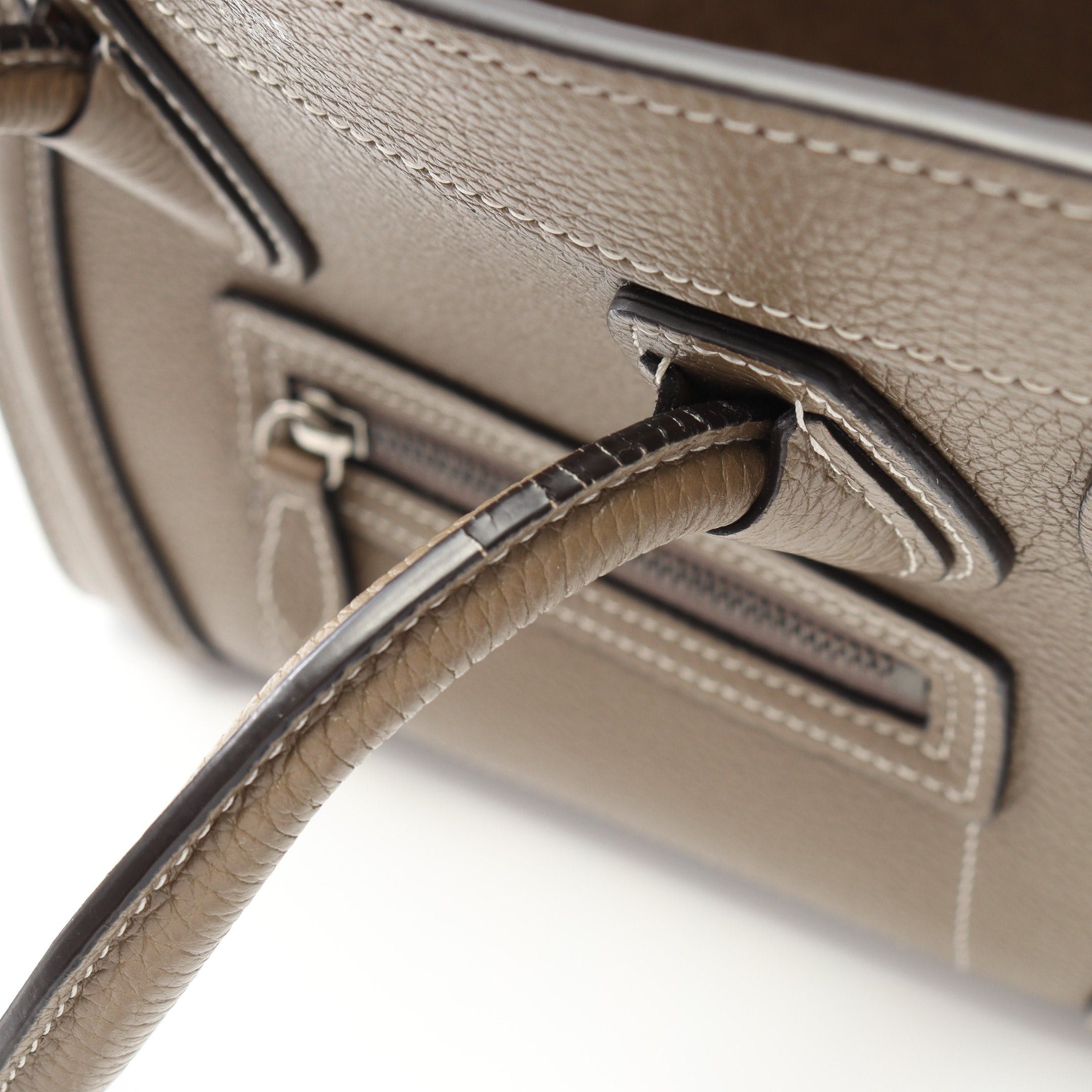 Celine Celine Luggage Nano Shopper Handbag Leather Gray Brown Size ONE SIZE - 9 Thumbnail