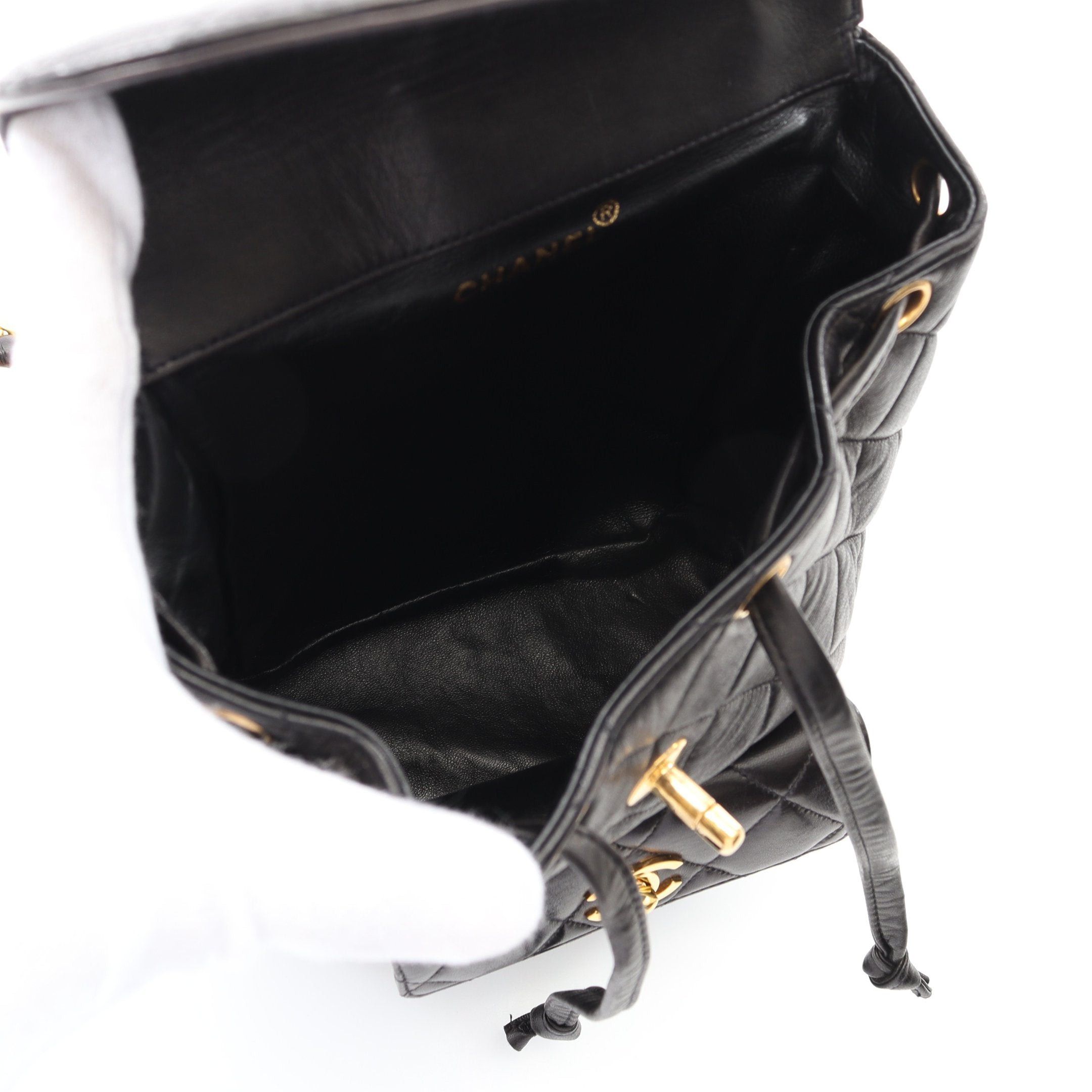 Chanel Chanel Matelasse Backpack Rucksack Lambskin Black Gold Hardware Size ONE SIZE - 3 Thumbnail